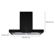 elica ISMART SPOT H6 BF LTW 60 NERO 60cm Ductless Wall Mounted Chimney with Touch Control Panel (Black)_2