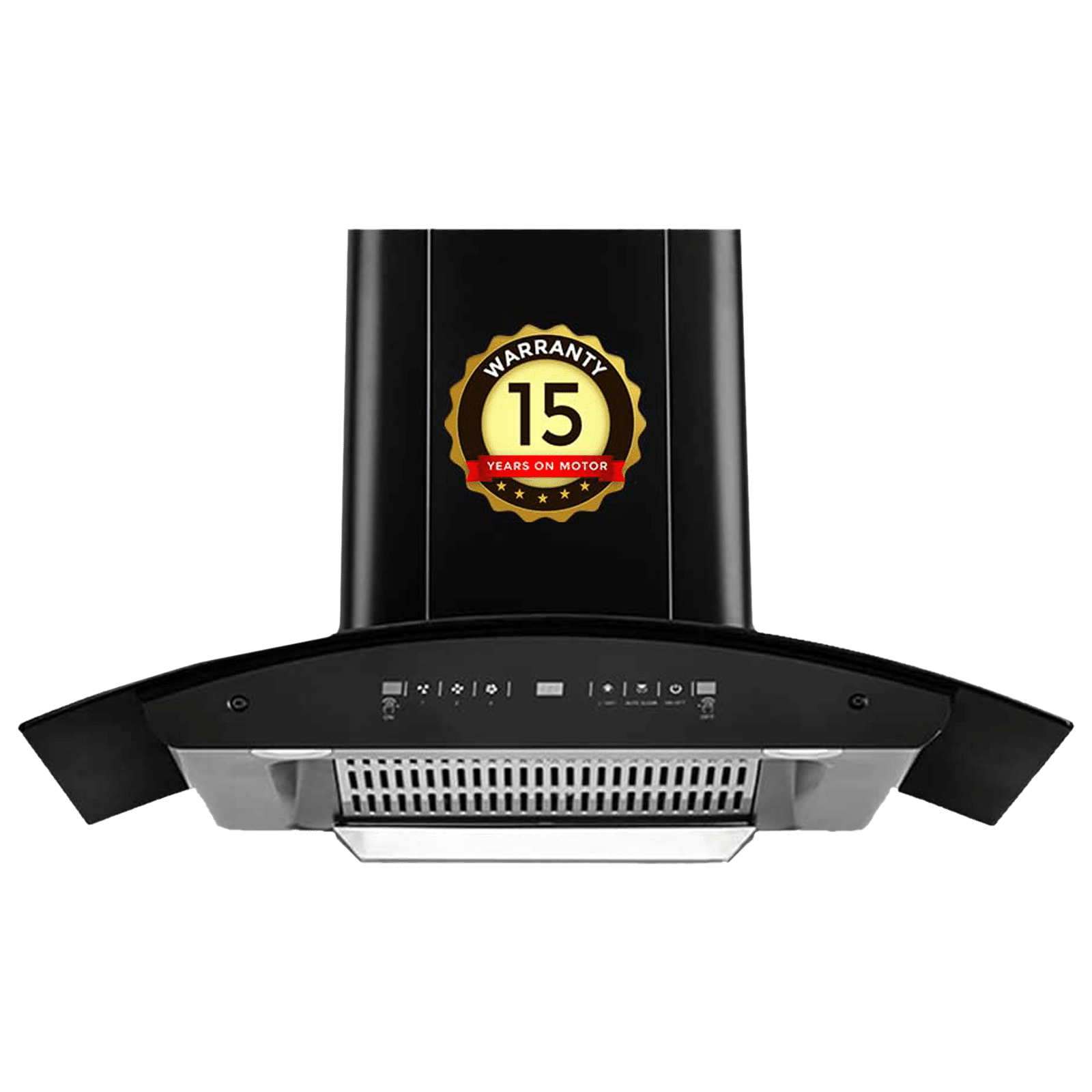 BLOWHOT Evana L BAC MS 90cm 1200m3/hr Ducted Auto Clean Wall Mounted Chimney with Motion Sensor (Matt Black)