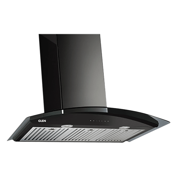 GLEN 6066 MS 60cm 1200m3/hr Ductless Auto Clean Wall Mounted Chimney with Touch Control Panel (Black)_1