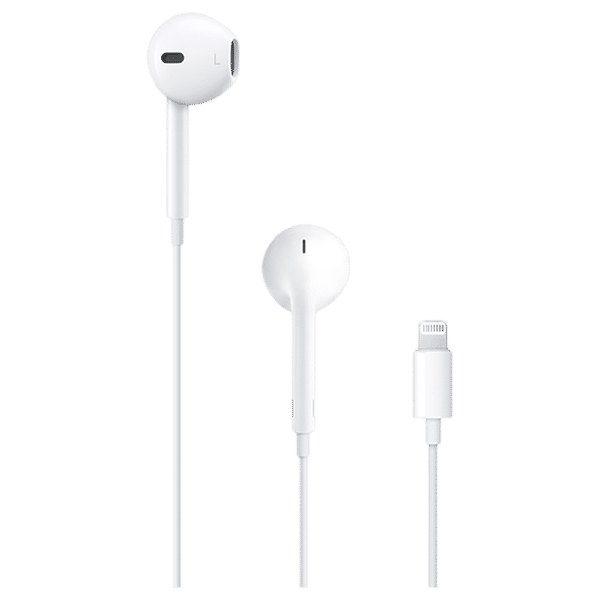 Apple EarPods MMTN2ZM/A Wired Earphones with Mic (Lightning Connector, In Ear, White)_1