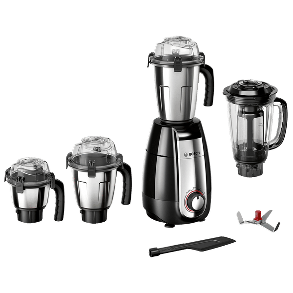 BOSCH TrueMixx Pro 1000 Watt 4 Jars Mixer Grinder (24000 RPM, Stone Pounding Technology, Black)_1