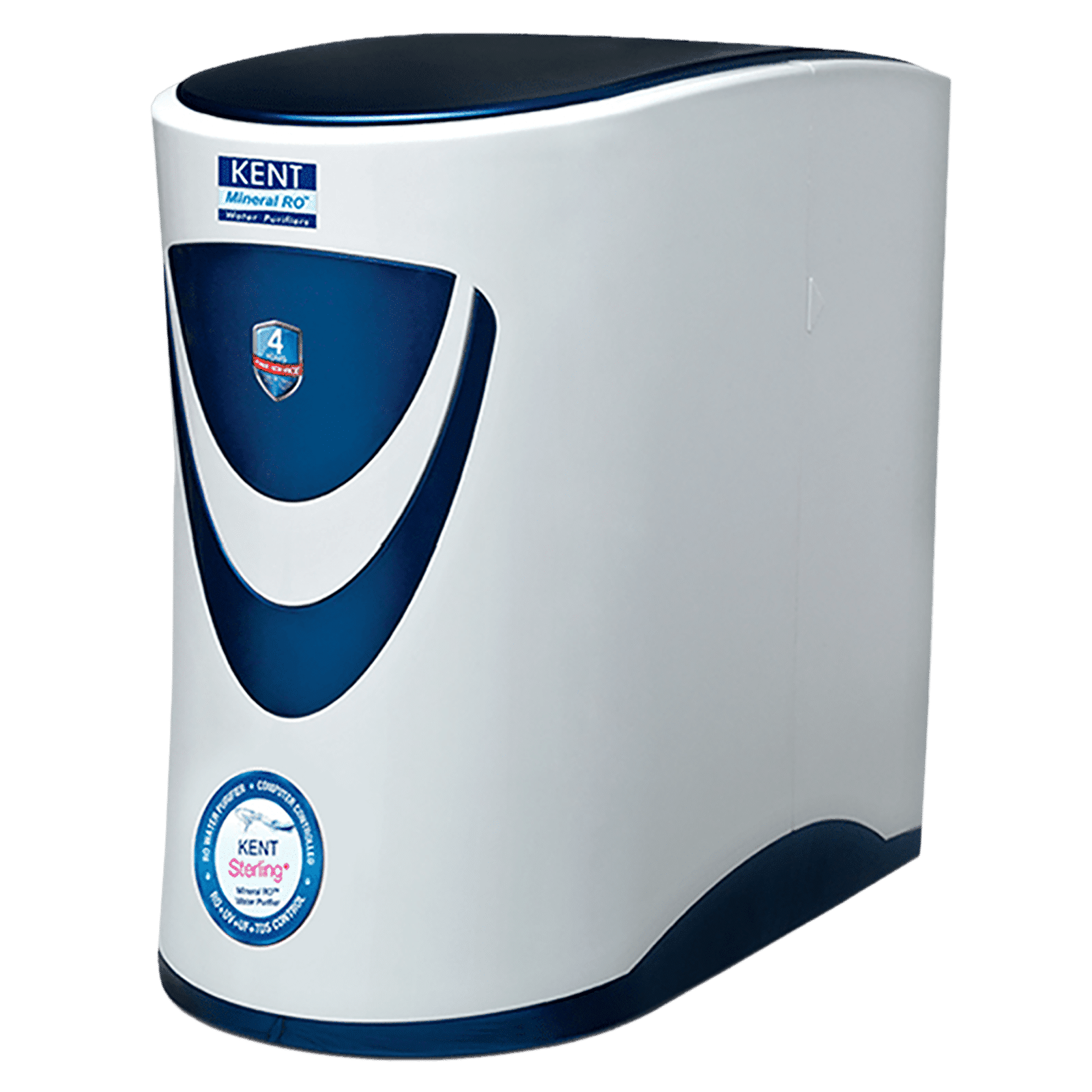 KENT Sterling Plus 6L RO + UV + UF + TDS Under the Sink Water Purifier with Multiple Purification Process (White & Blue)