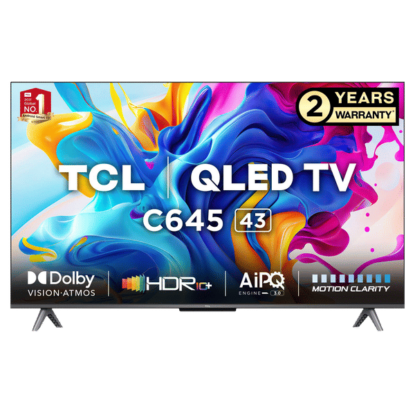 TCL C645 109 cm (43 inch) QLED 4K Ultra HD Google TV with Dolby Audio (2023 model)_1