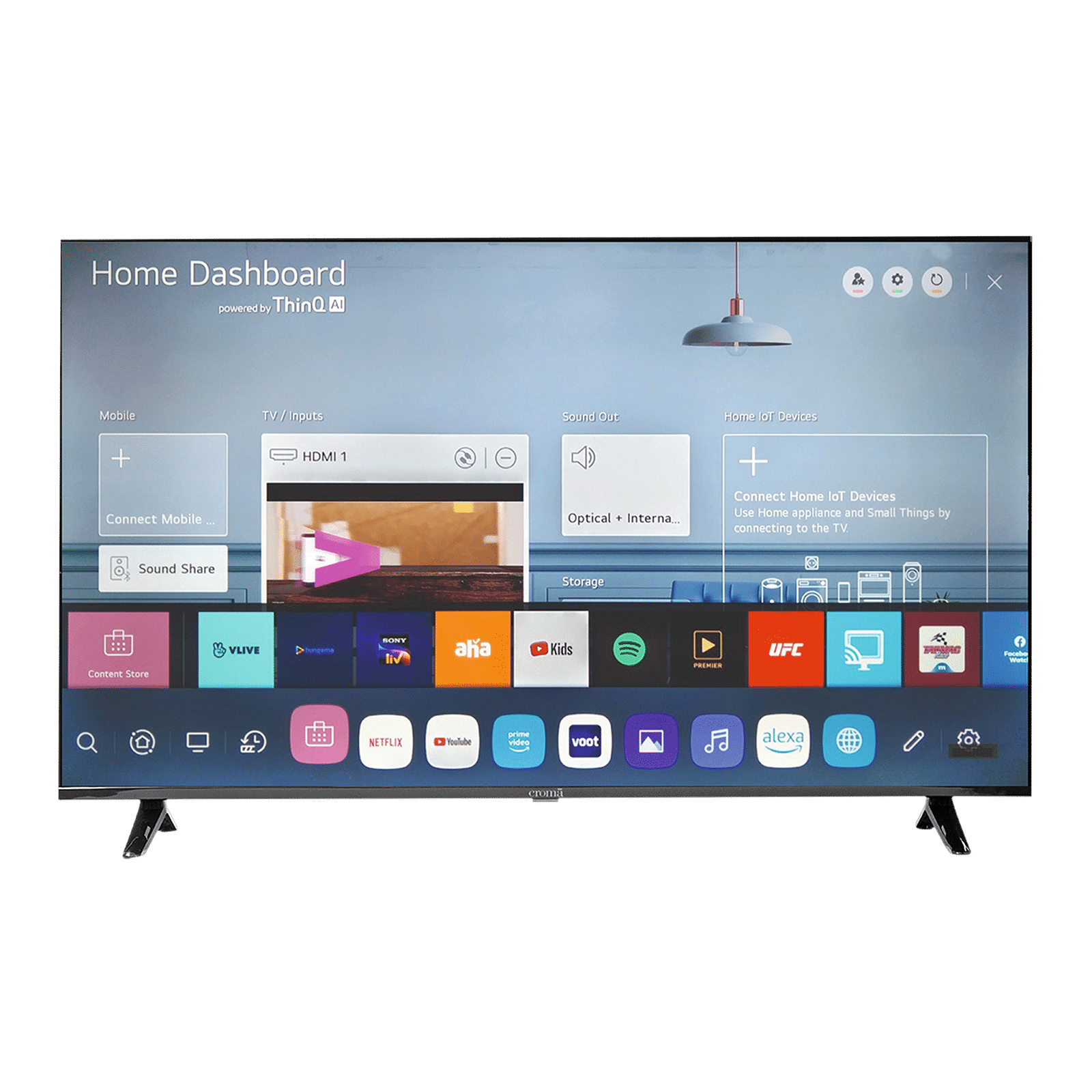 Croma 140 cm (55 inch) 4K Ultra HD LED WebOS TV with Google Assistant