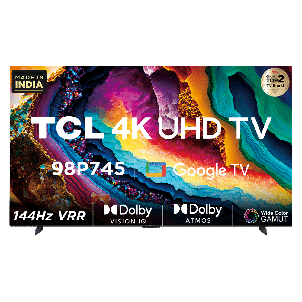 TCL P745 249 cm (98 inch) 4K Ultra HD LED Google TV with Dolby Vision and Dolby Atmos (2023 model)