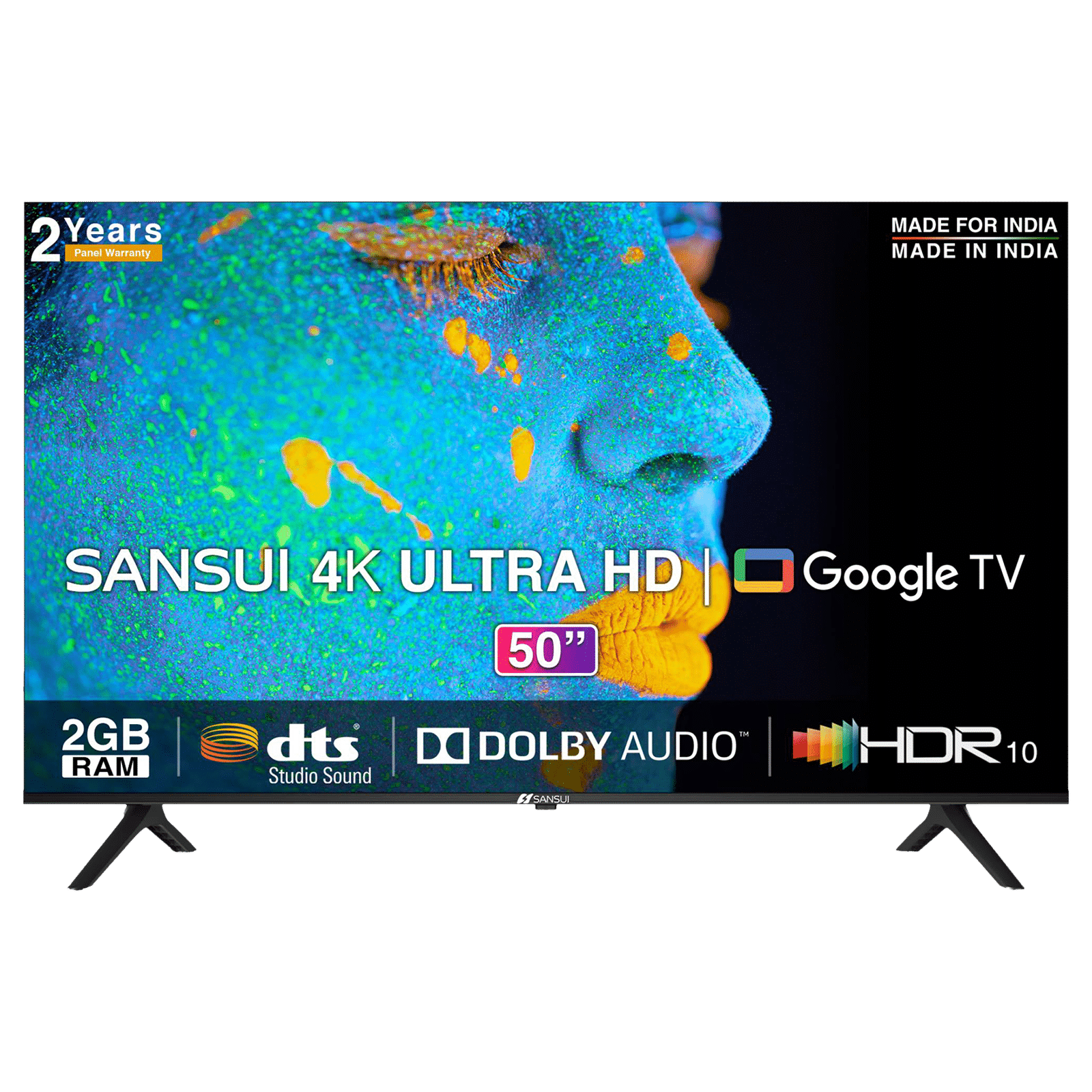 Sansui 127cm (50 inch) 4K Ultra HD LED Google TV with Quad Core  Processor