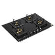 Crompton Optime Toughened Glass Top 4 Burner Automatic Hob (3D Flame Technology, Midnight Black)_1