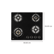 KAFF BLH 604 Tempered Glass Top 4 Burner Automatic Electric Hob (Flame Failure Device, Black)_2