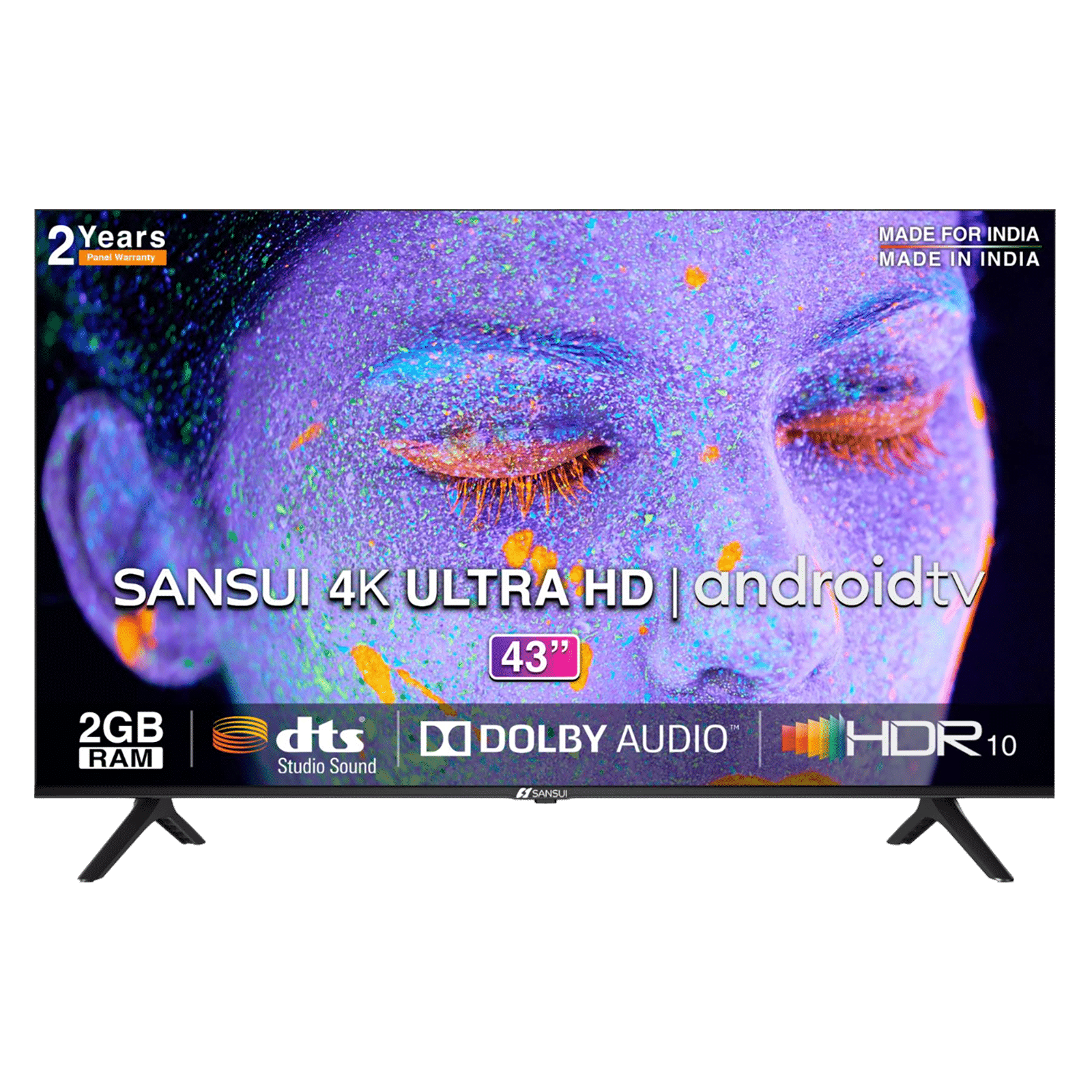 SANSUI 109 cm (43 inch) 4K Ultra HD LED Android TV with Dolby Atmos (2022 model)