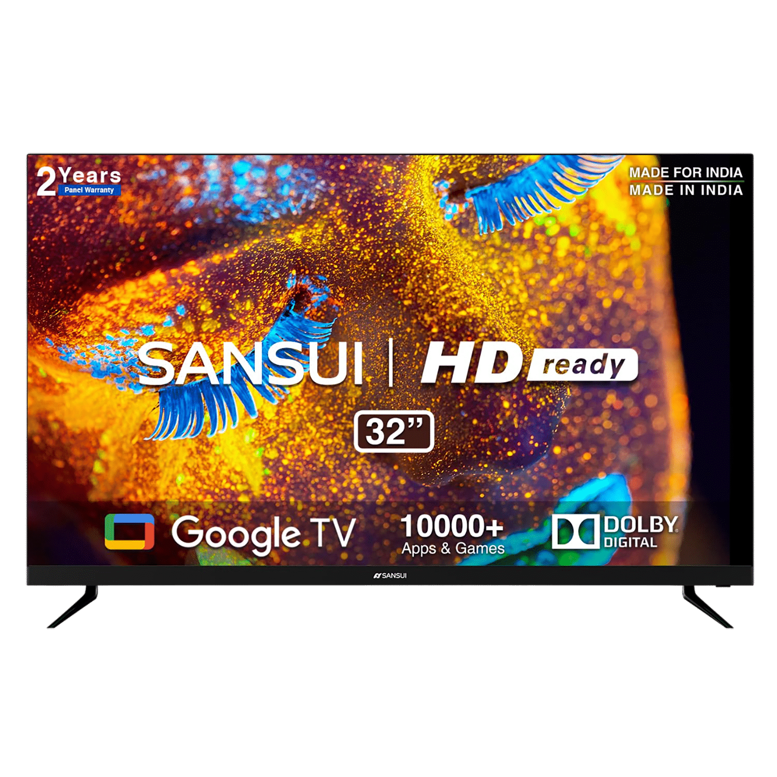 SANSUI 80 cm (32 inch) HD Ready LED Smart Google TV with Dolby Audio (2023 model)