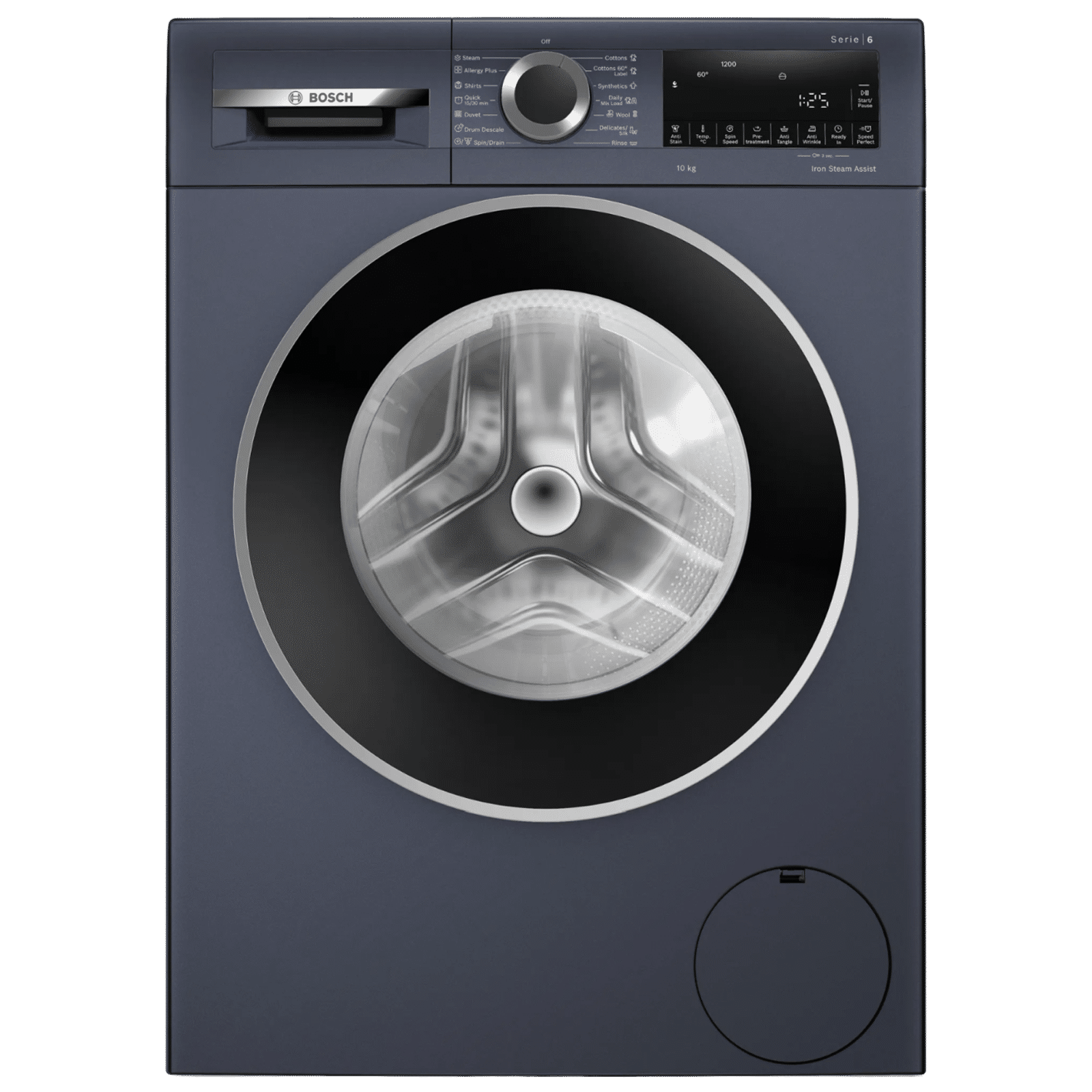 BOSCH 10 kg Fully Automatic Front Load Washing Machine (Series 6, WGA252ZPIN, Multiple Water Protection, Dark Lake)