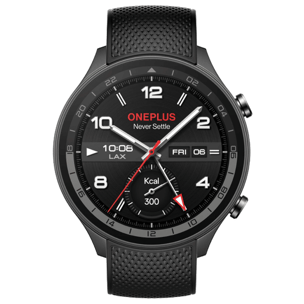 OnePlus Watch 2R Wi-Fi+GPS+Bluetooth Wear OS 4 Smartwatch (36.32mm AMOLED Display, Dual Frequency, Gunmetal Gray Strap)_1