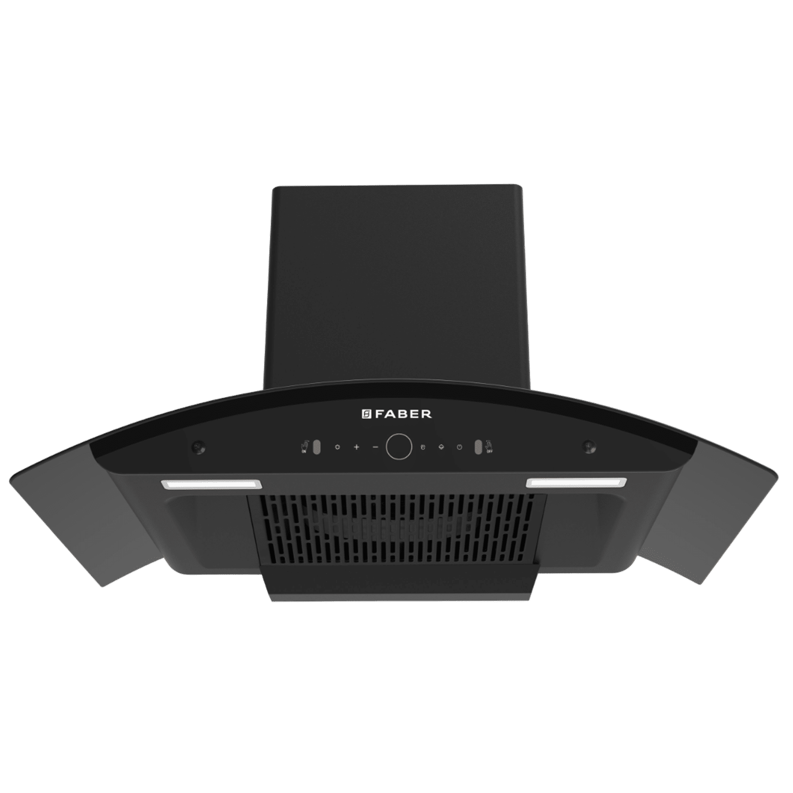 FABER ENIGMA BLDC HC SC BK 90 90cm 1500m3/hr Auto Clean Wall Mounted Chimney with Gesture and Remote Control (Black)