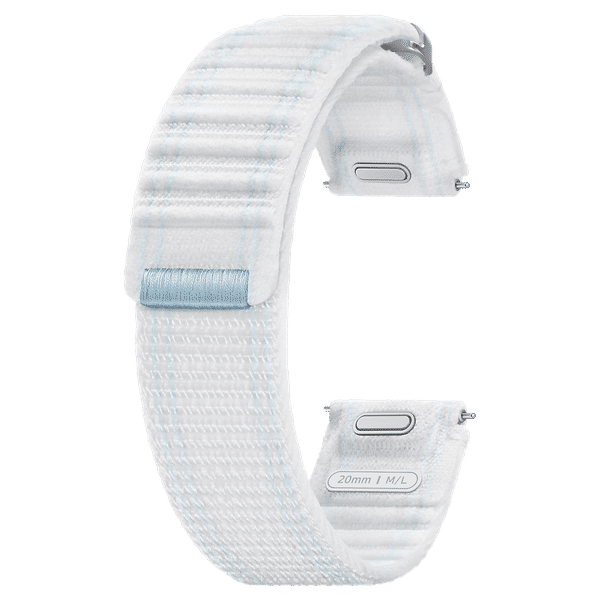SAMSUNG ET-SVL31LWEGIN Nylon Fabric Band for Galaxy Watch7 (M/L) (Effortless Style, Blue White)_1