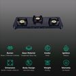 Prestige Edge Toughened Glass Top 3 Burner Manual Gas Stove (Ergonomic Knob, Black)_3
