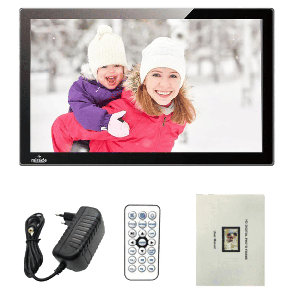Miracle Digital 39.11cm (15.4 Inches) Digital Photo Frame (Stereo Speaker, MD005, Black)_1