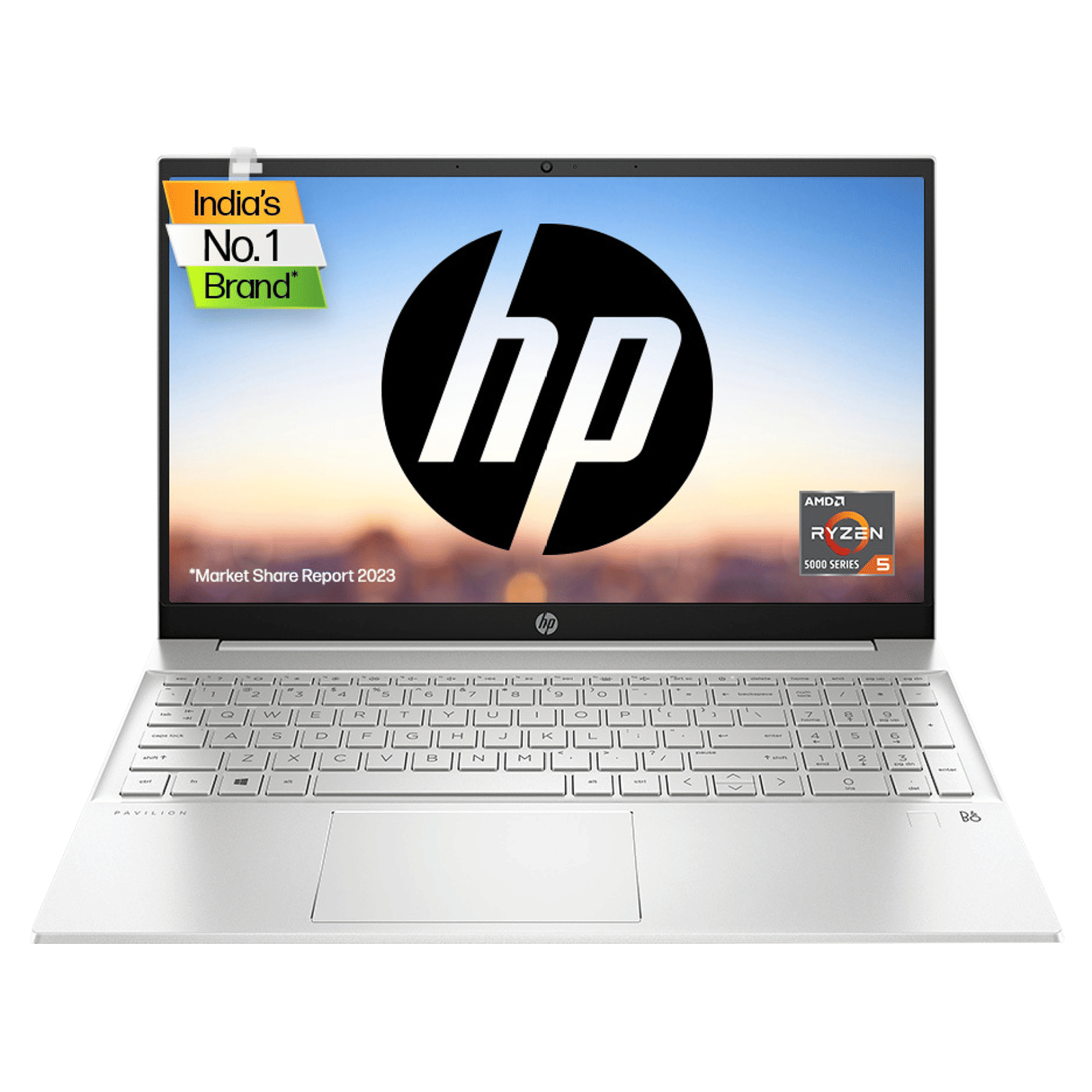 HP Pavilion 15-eh1047AU AMD Ryzen 5 Laptop (16GB, 1TB SSD, Windows 11 Home, 15.6 inch Full HD IPS Display, MS Office 2021, Natural Silver, 1.75 KG)