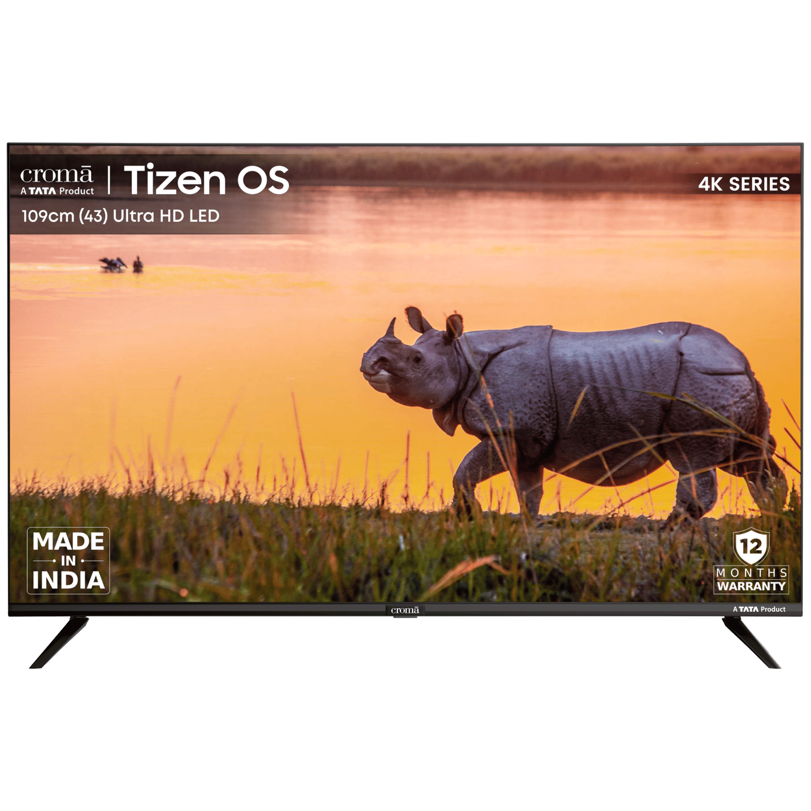 Croma CREL043UTC024601 109 cm (43 inch) 4K Ultra HD LED Tizen TV with Dolby Audio (2024 model)