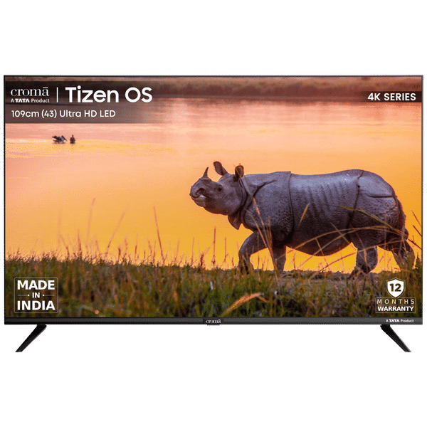 Croma CREL043UTC024601 109 cm (43 inch) 4K Ultra HD LED Tizen TV with Dolby Audio (2024 model)_1