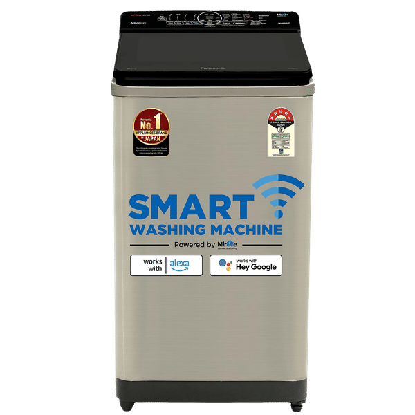 Panasonic 8 kg 5 Star Fully Automatic Top Load Washing Machine (NA-F80V10SRB, In-built Heater, Stainless Steel)_1