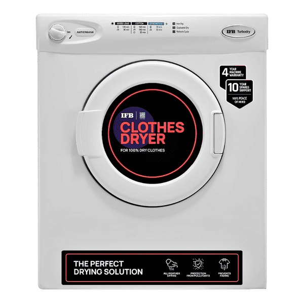 IFB 5.5 kg 5 Star Fully Automatic Front Load Dryer (TURBO DRY 550, Lint Filter, White)_1