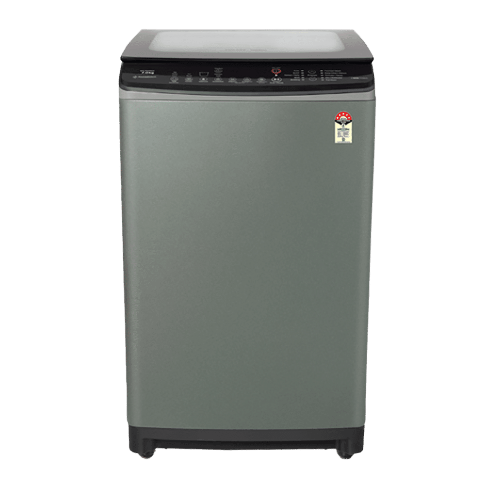 VOLTAS beko 7 Kg 5 Star Inverter Fully Automatic Top Load Washing Machine (WTL70VPSGX, Dust Resistant, Grey)