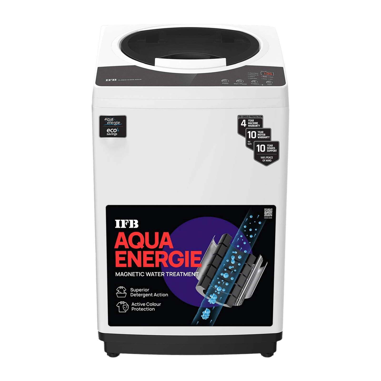 IFB 6.5 kg 5 Star Fully Automatic Top Load Washing Machine (Aqua, TLREW, AI Technology, White)