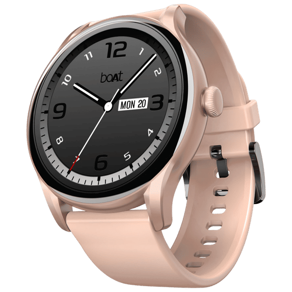 boAt Lunar Connect Ace Smartwatch with Bluetooth Calling (36.32mm AMOLED Display, IP68 Dust, Sweat & Water Resistant, Flamingo Pink Strap)_1