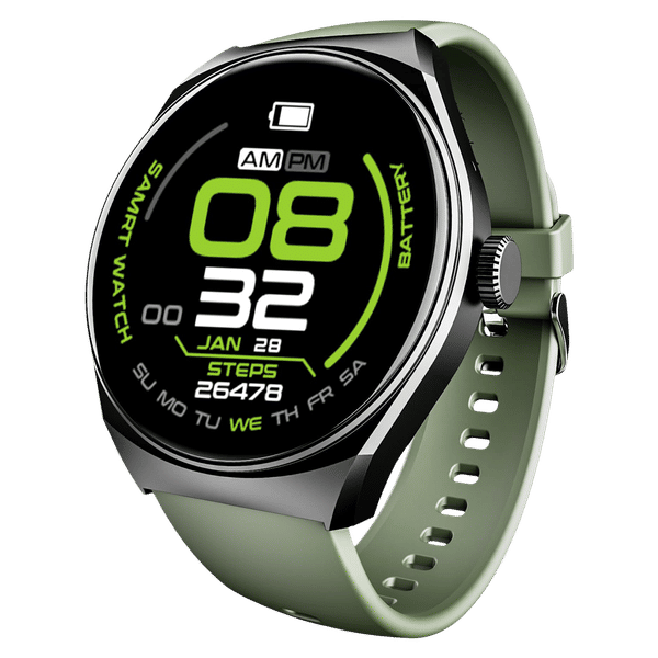 boAt Lunar Seek Smartwatch with Bluetooth Calling (35.30mm 2.5D Curved HD Display, IP67 Water Resistant, Pastel Green Strap)_1