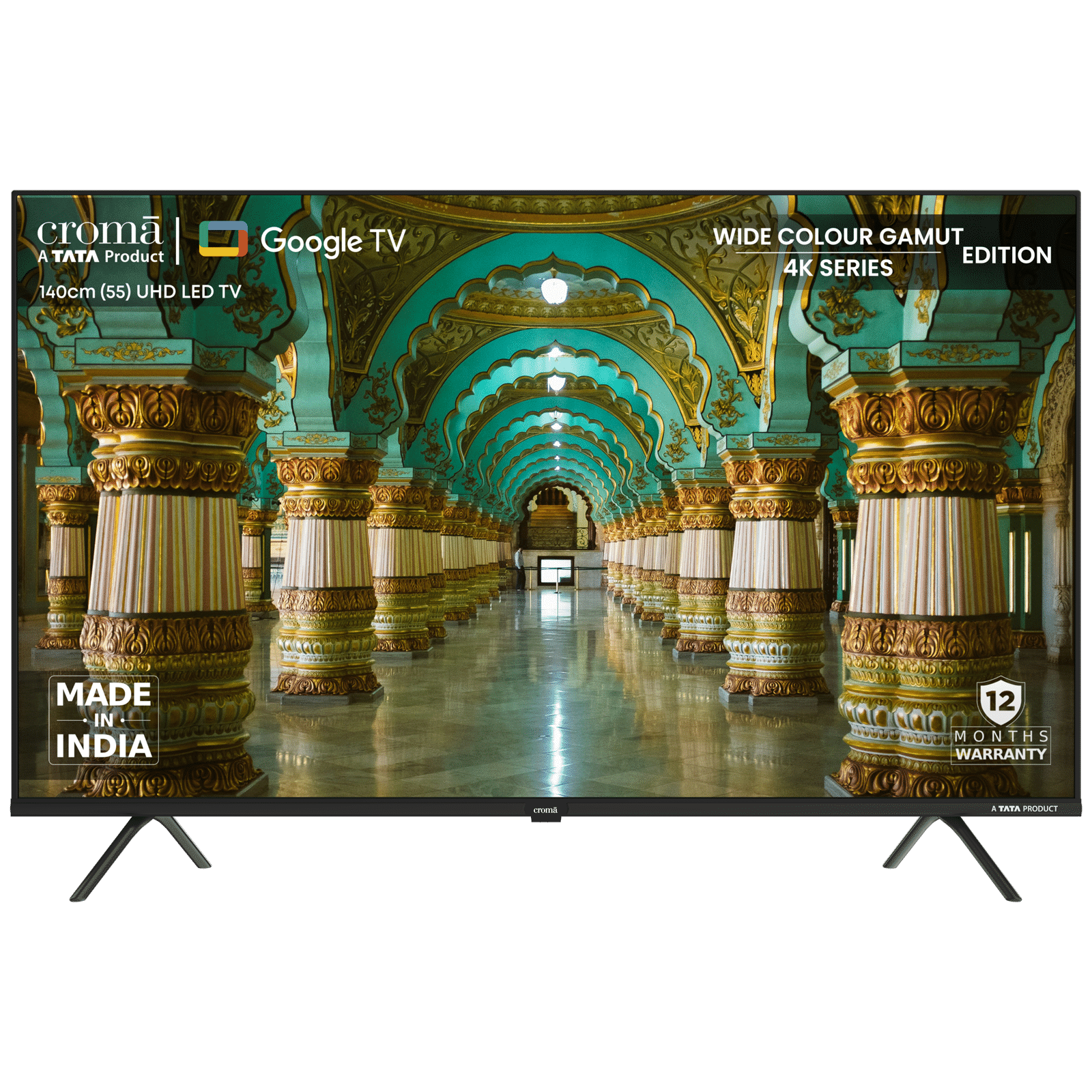 Croma 55UGD307601 140 cm (55 inch) LED 4K Ultra HD Google TV with Dolby Vision