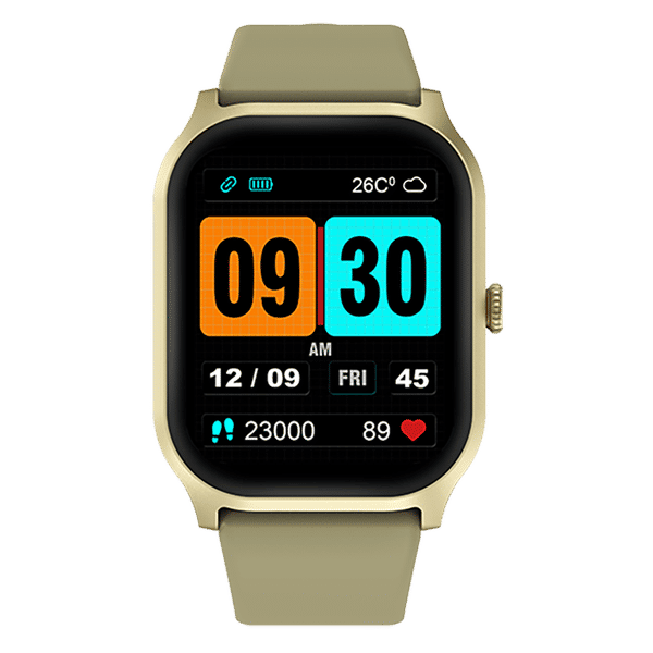 FIRE-BOLTT Hunter Smartwatch with Bluetooth Calling (51mm HD Display, IP67 Water Resistant, Champagne Gold Strap)_1