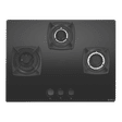 elica DT FLEXI MFC 3B 60 SWIRL Toughened Glass Top 3 Burner Automatic Hob (Rotational On Device Control, Black)_1