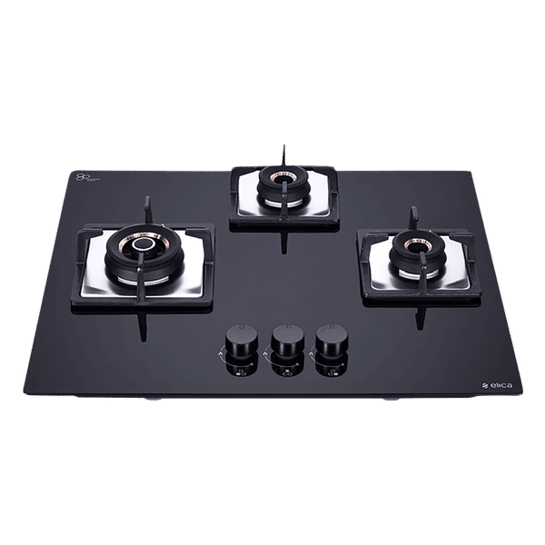 Elica FLEXI AB HCT 360 Glass Top 3 Burner Automatic Electric Hob (Cast Iron Grid, Black)_1