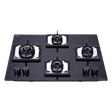 Elica FLEXI AB HCT 460 Glass Top 4 Burner Automatic Electric Hob (Multi Flame Control, Black)_1