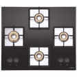 Elica FLEXI AB HCT 460 Glass Top 4 Burner Automatic Electric Hob (Multi Flame Control, Black)_4