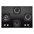 Elica DT FLEXI FB MFC 4B 70 SWIRL Glass Top 4 Burner Automatic Electric Hob (Cast Iron Grid, Black)_1