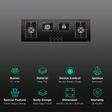 Elica PRO FB MFC 4B 100 DX FFD Glass Top 4 Burner Automatic Electric Hob (Round Metallic Knob, Black)_3