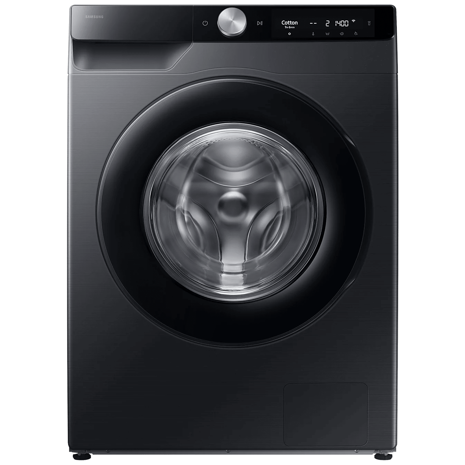 SAMSUNG 12 kg 5 Star Wi-Fi Inverter Fully Automatic Front Load Washing Machine (WW12DG6B24ABTL, AI Control, Black)