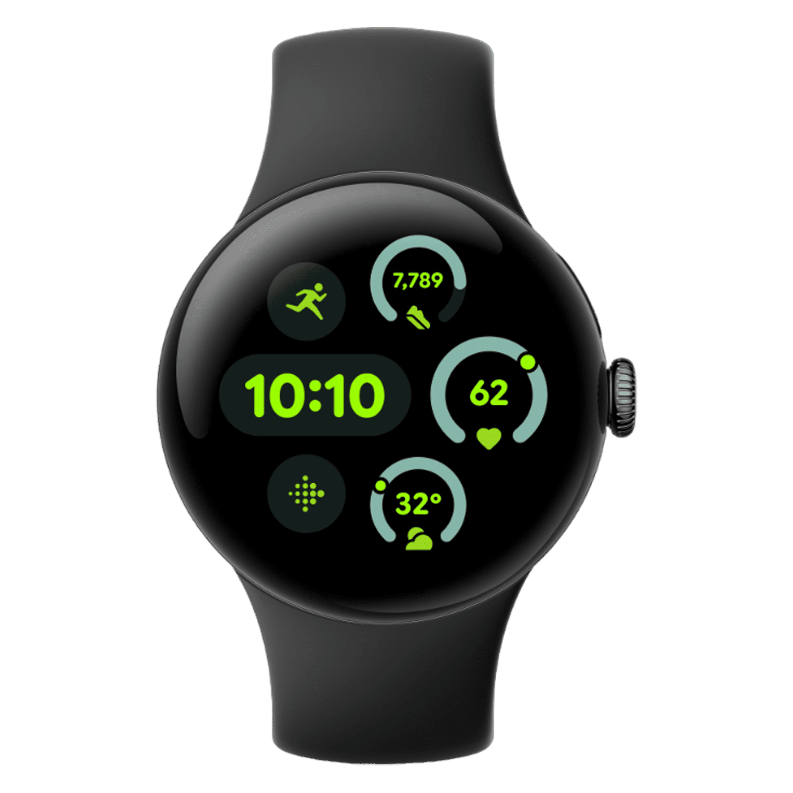 Google Pixel Watch 3 Wi-Fi + Bluetooth Wear OS 5.0 Smartwatch (41mm AMOLED Display, Qualcomm SW5100 Cortex M33 co-Processor, Obsidian Active Band)