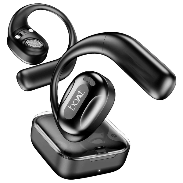 boAt Airdopes ProGear TWS Earbuds (IPX5 Sweat Resistant, Air Conduction Technology, Active Black) _1