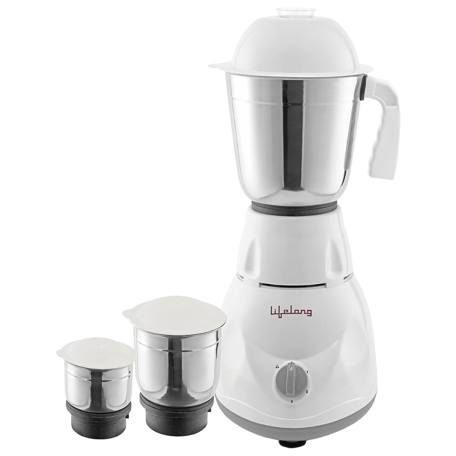 Lifelong LLMG45 500 Watt 3 Jars Mixer Grinder (Overload Protector, White)