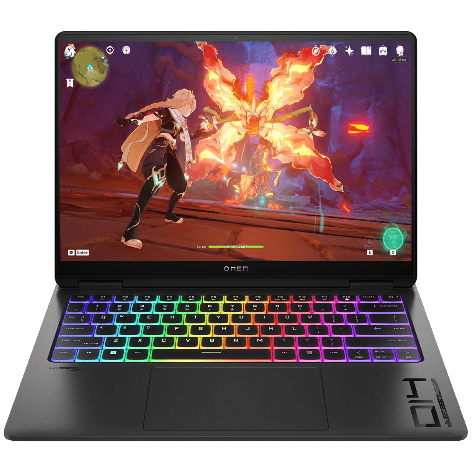 HP Omen 14-fb0007TX Intel Core Ultra 7 Gaming Laptop (16GB, 1TB SSD, Windows 11 Home, 8GB Graphics, 14 inch 120 Hz OLED Display, NVIDIA GeForce RTX 4060, MS Office 365, Shadow Black Aluminum, 1.63 KG)