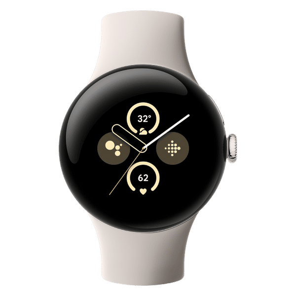 Google Pixel Watch 2 Wi-Fi + 4G SIM Wear OS 4.0 Smartwatch (41mm AMOLED Display, Qualcomm 5100 Cortex M33 co-processor, Porcelain Active Band)_1