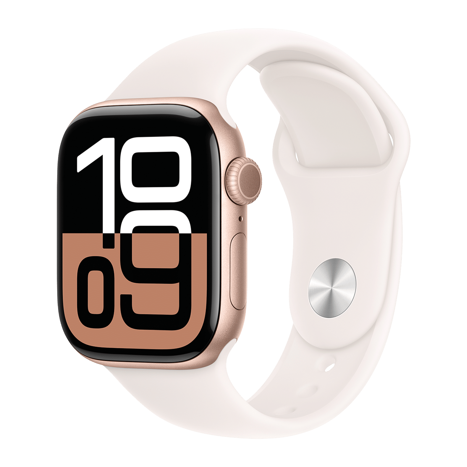 Apple Watch Series 10 GPS with Sport Band - M/L (42mm Retina LTPO3 OLED Display, Rose Gold Aluminium Case)