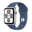 Apple Watch SE GPS with Denim Sport Band - M/L (40mm Retina LTPO OLED Display, Silver Aluminium Case)_1