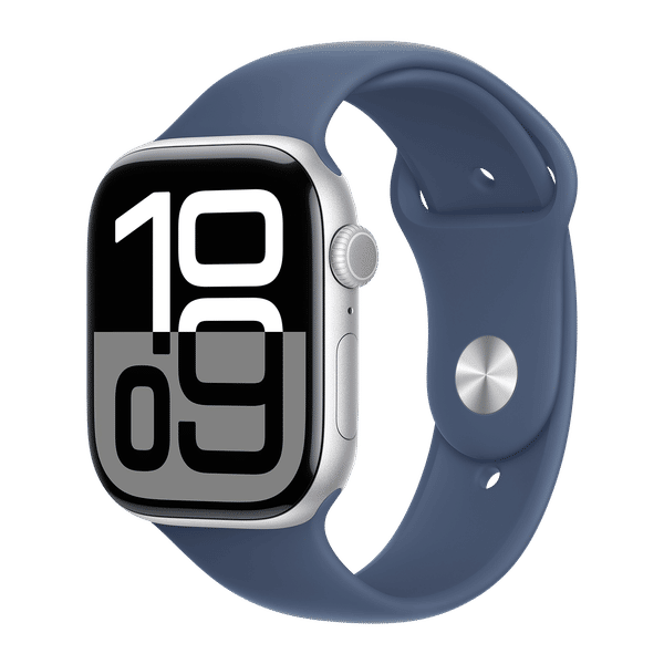 Apple Watch Series 10 GPS with Sport Band - M/L (46mm Retina LTPO3 OLED Display, Silver Aluminium Case)_1