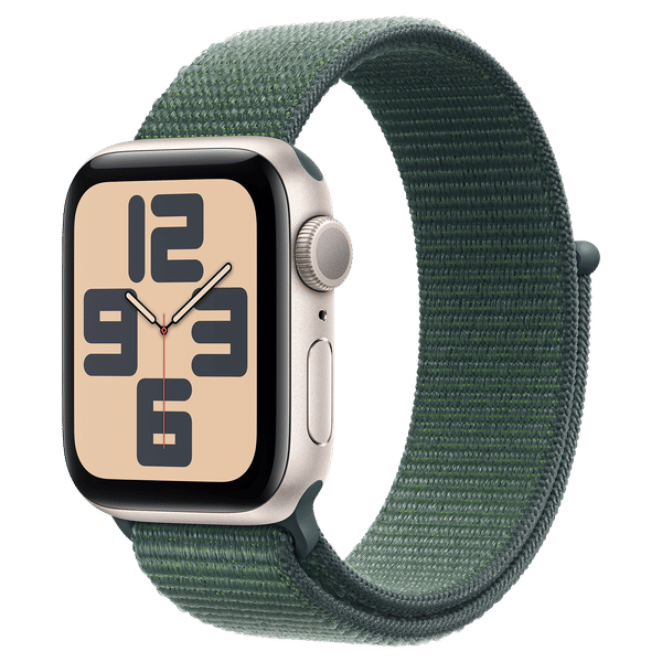 Apple Watch SE GPS with Lake Green Sport Loop (40mm Retina LTPO OLED Display, Starlight Aluminium Case)_1