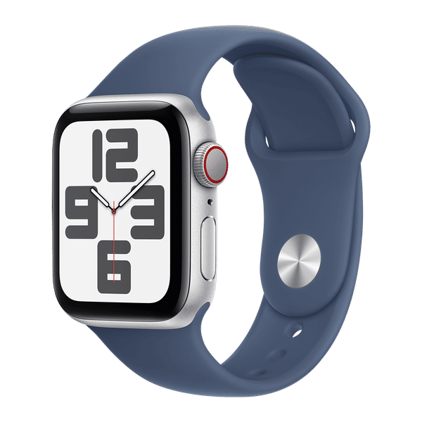 Apple Watch SE GPS+Cellular with Denim Sport Band - S/M (40mm Retina LTPO OLED Display, Silver Aluminium Case)_1