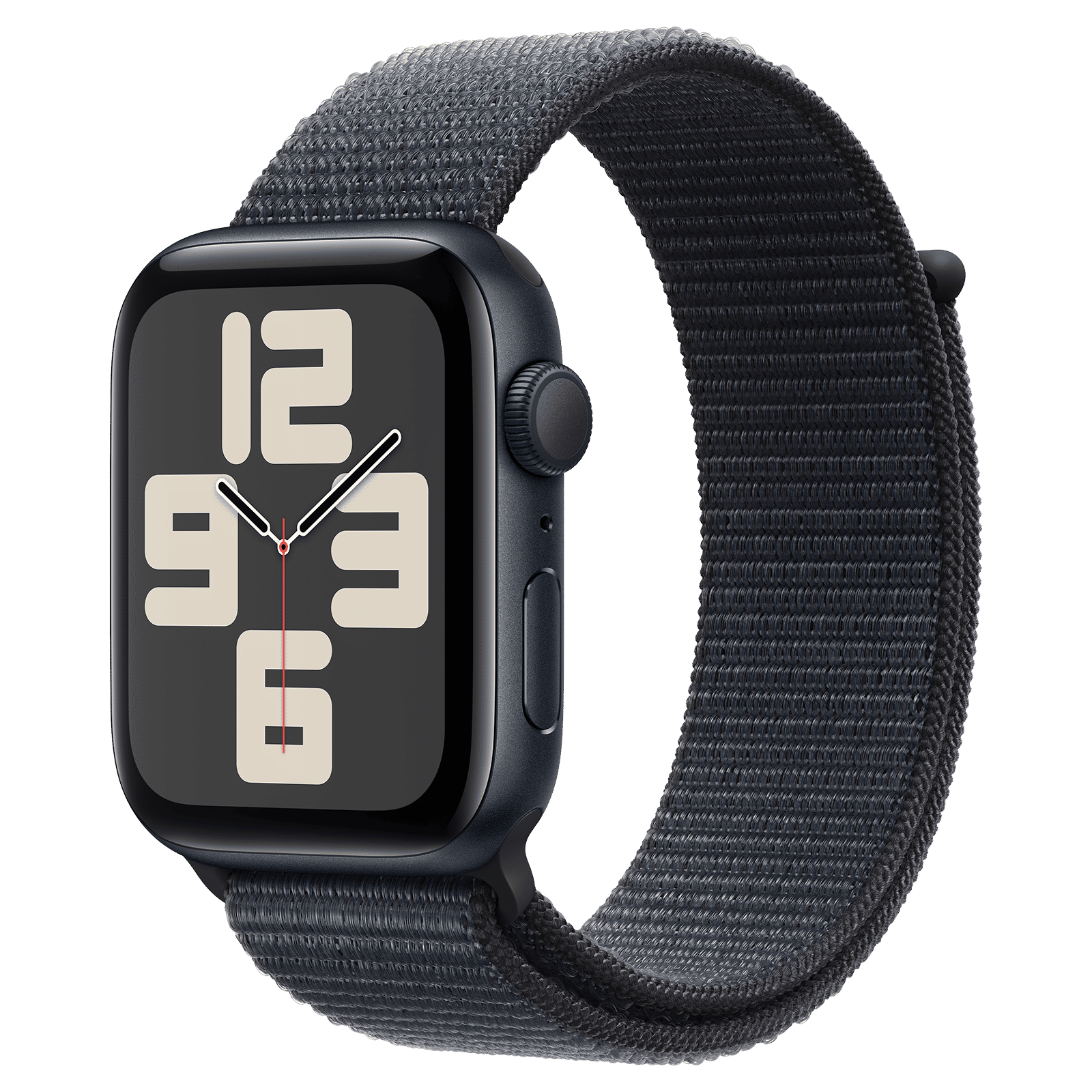 Apple Watch SE GPS with Ink Sport Loop (44mm Retina LTPO OLED Display, Midnight Aluminium Case)