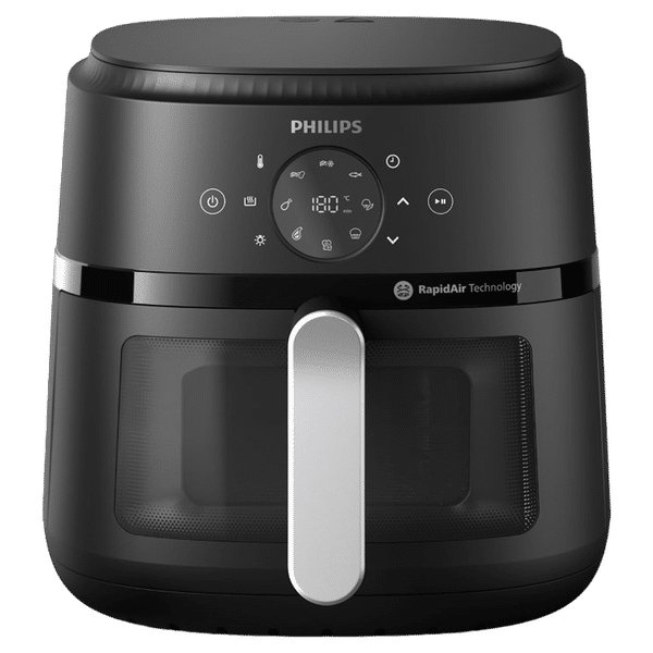 PHILIPS NA221/00 4.2L 1500 Watt Digital Air Fryer with Rapid Air Technology (Black)_1